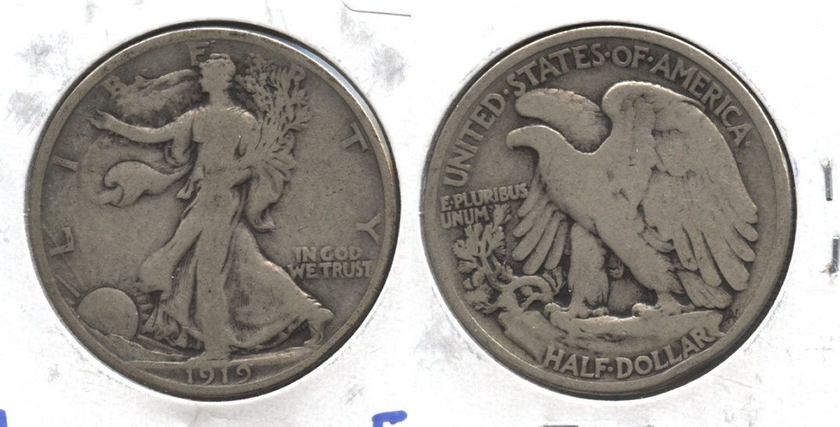 1919 Walking Liberty Half Dollar VG-8 #d