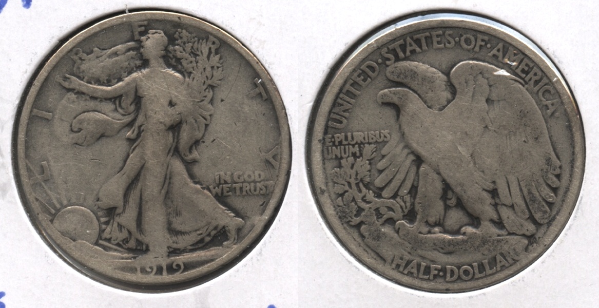 1919 Walking Liberty Half Dollar VG-8 #k