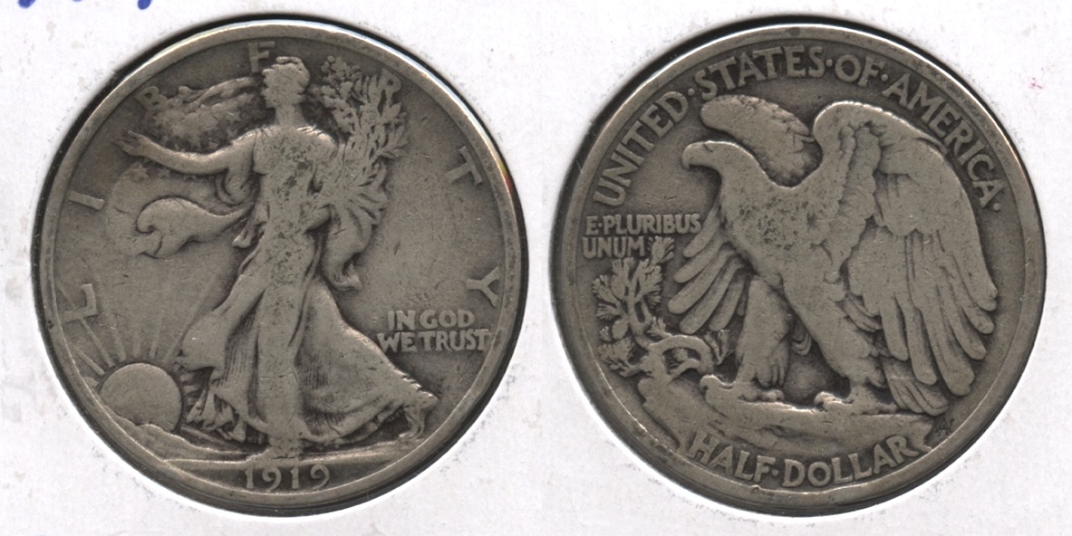 1919 Walking Liberty Half Dollar VG-8 #l