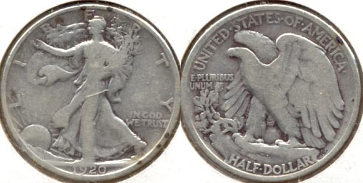 1920-D Walking Liberty Half Dollar VG-8