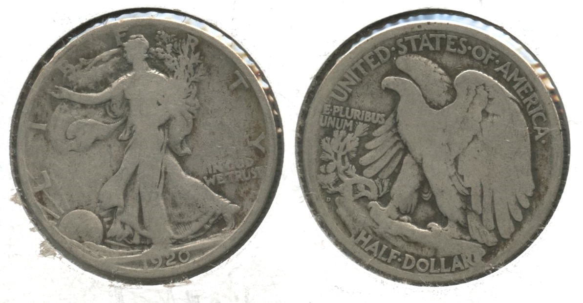 1920-D Walking Liberty Half Dollar VG-8 #f
