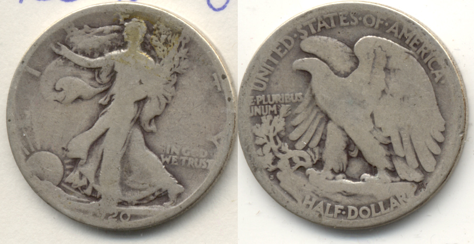 1920-S Walking Liberty Half Dollar Good-4 e