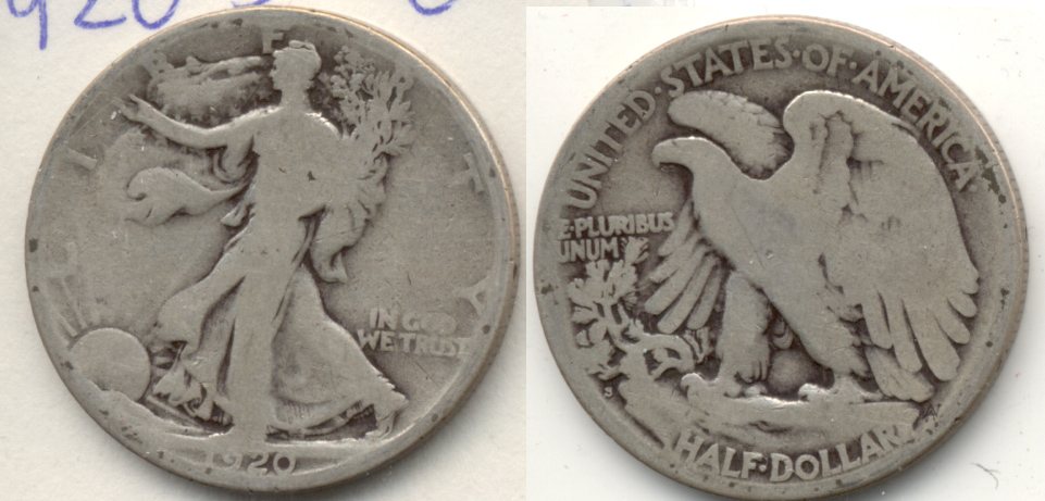 1920-S Walking Liberty Half Dollar Good-4 f