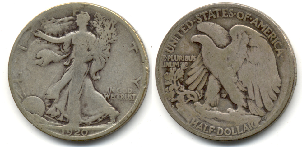 1920-S Walking Liberty Half Dollar Good-4 m