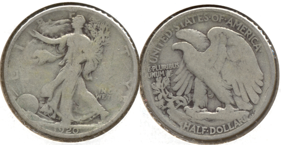 1920-S Walking Liberty Half Dollar Good-4 o