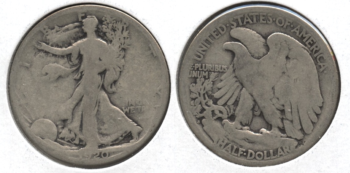 1920-S Walking Liberty Half Dollar Good-4 #v