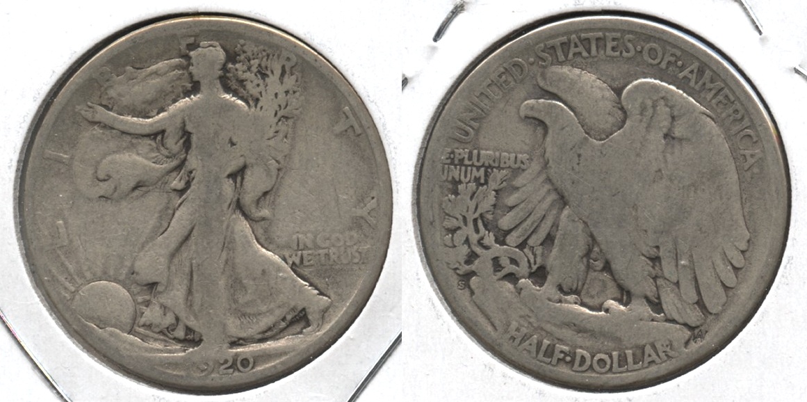 1920-S Walking Liberty Half Dollar Good-4 #w