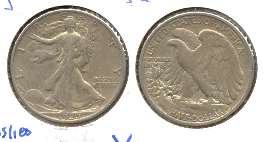 1920-S Walking Liberty Half Dollar VF-20 a