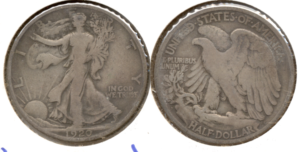 1920-S Walking Liberty Half Dollar VG-8
