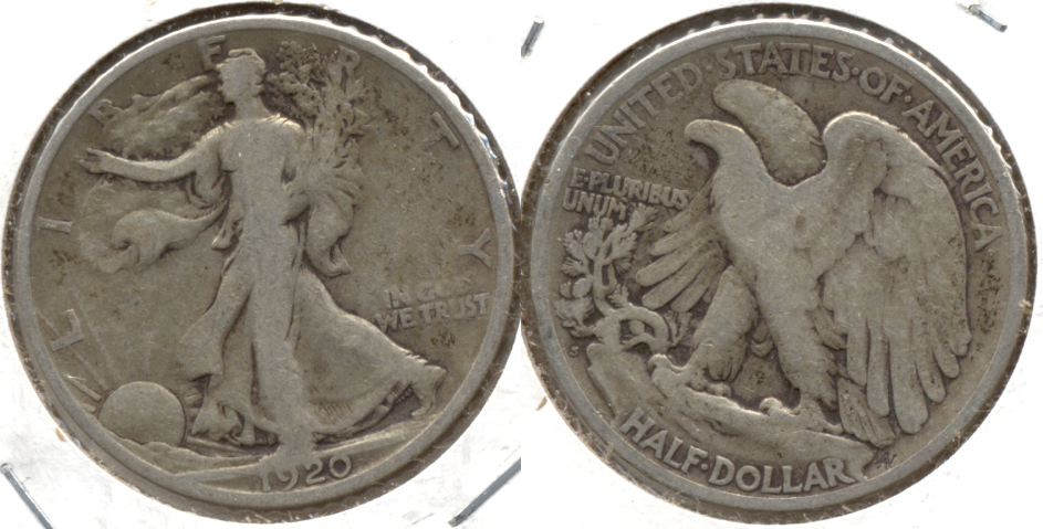 1920-S Walking Liberty Half Dollar VG-8 d