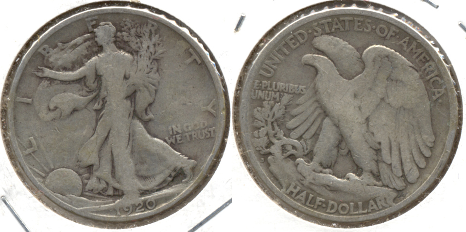 1920-S Walking Liberty Half Dollar VG-8 e