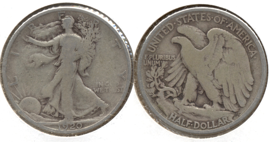 1920-S Walking Liberty Half Dollar VG-8 i
