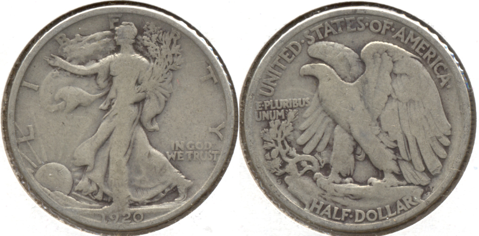 1920-S Walking Liberty Half Dollar VG-8 k