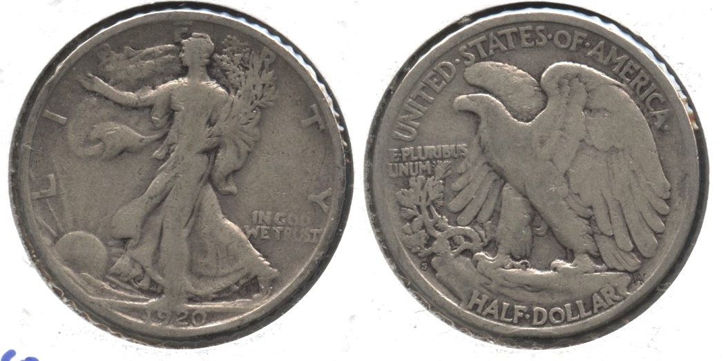 1920-S Walking Liberty Half Dollar VG-8 #r