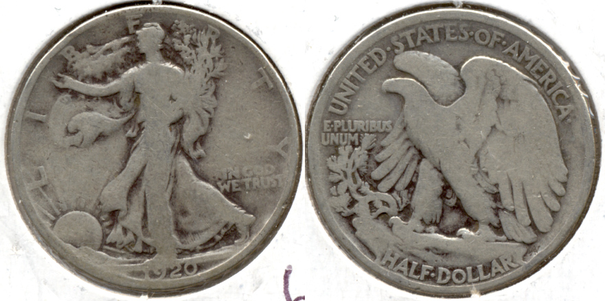 1920 Walking Liberty Half Dollar Good-4 b