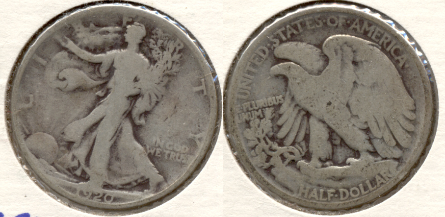 1920 Walking Liberty Half Dollar Good-4 f
