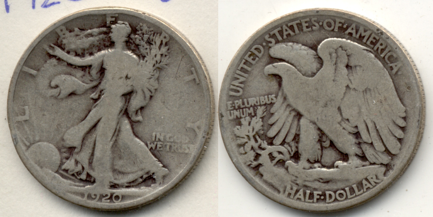 1920 Walking Liberty Half Dollar Good-6 b