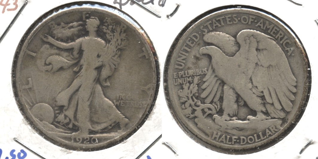 1920 Walking Liberty Half Dollar VG-8 #l