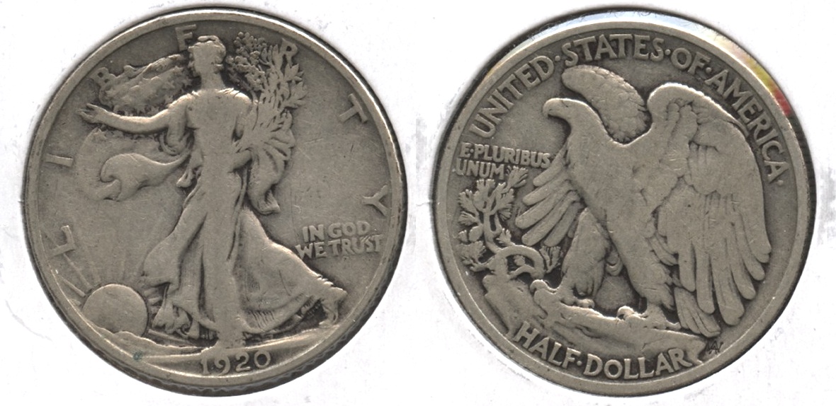 1920 Walking Liberty Half Dollar VG-8 #n