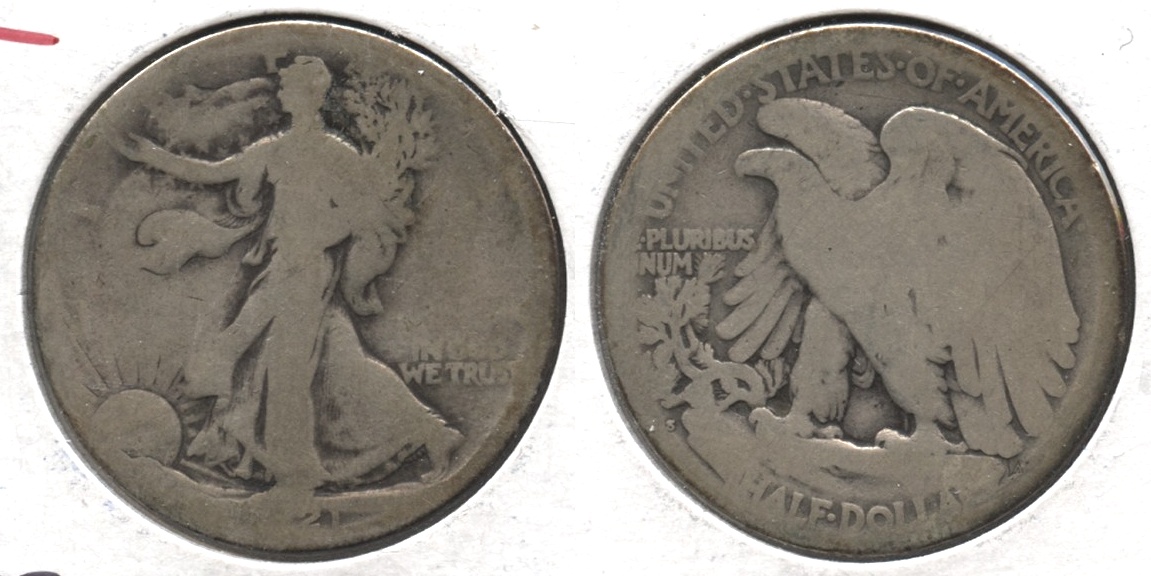 1921-S Walking Liberty Half Dollar AG-3 #e