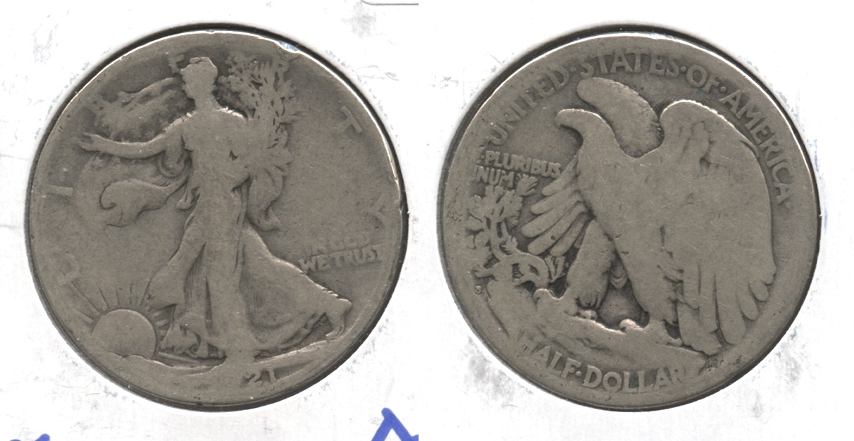 1921-S Walking Liberty Half Dollar AG-3 #h