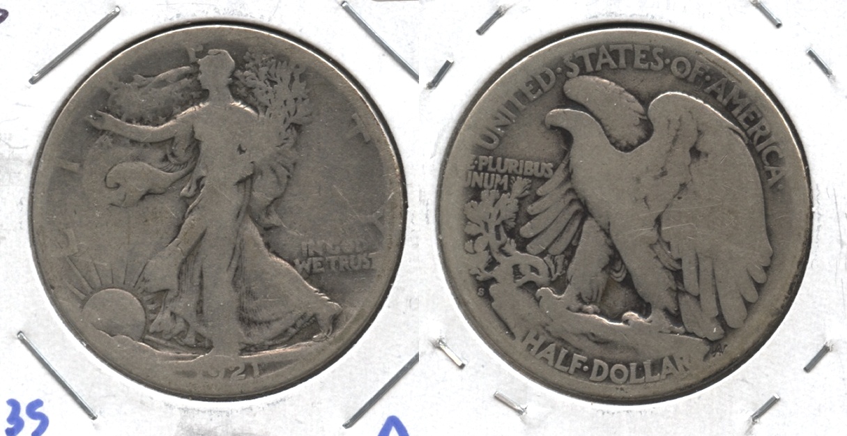 1921-S Walking Liberty Half Dollar AG-3 #i