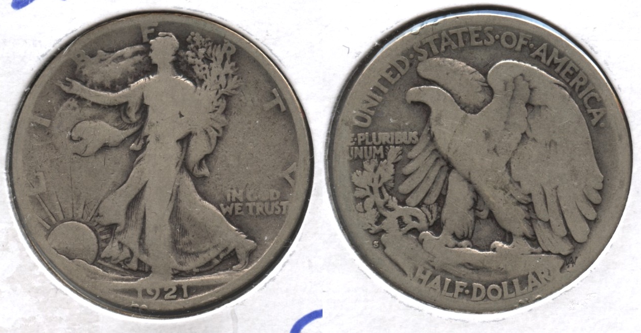 1921-S Walking Liberty Half Dollar Good-4 #a