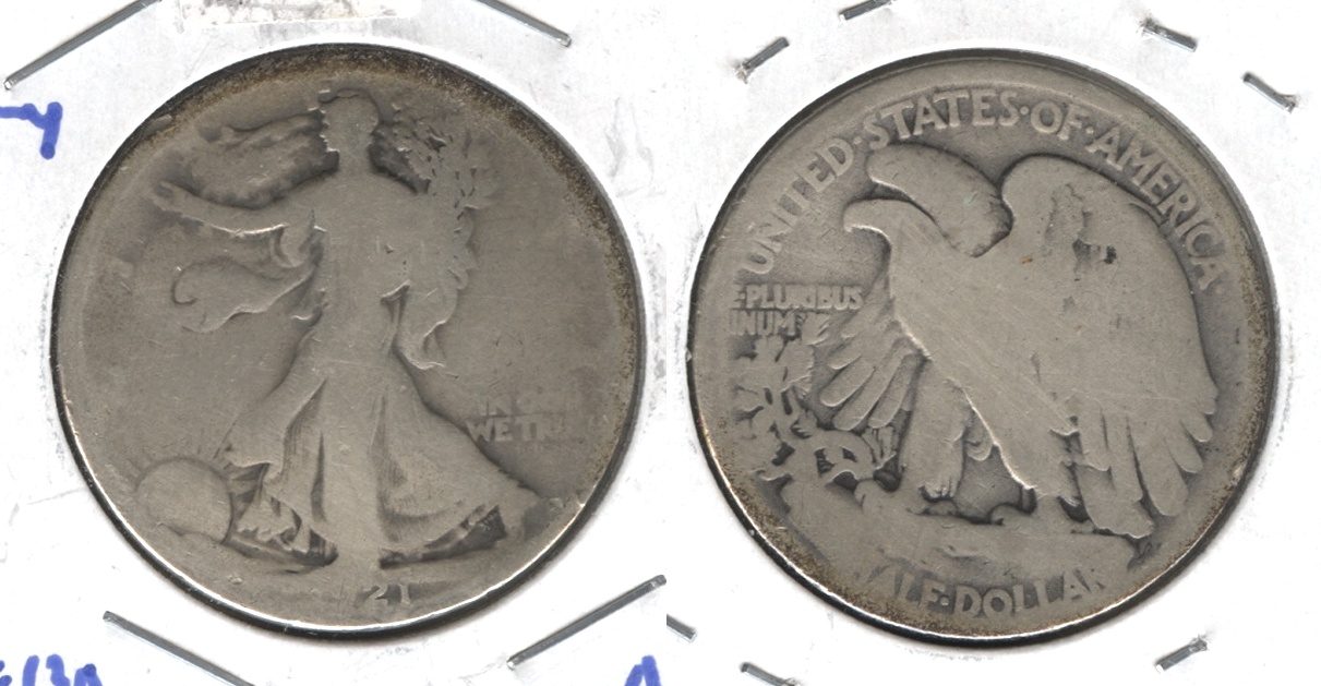 1921 Walking Liberty Half Dollar AG-3 #b