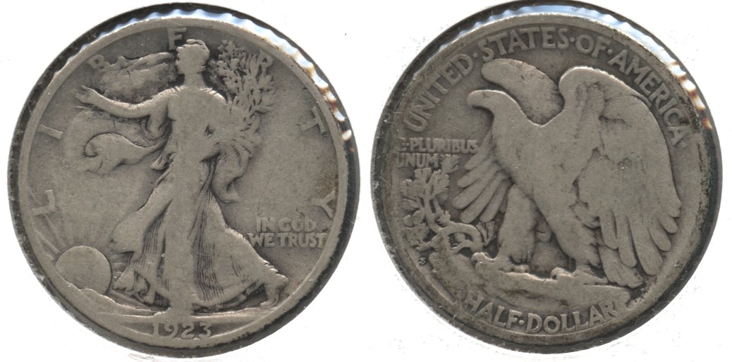1923-S Walking Liberty Half Dollar VG-8 #d