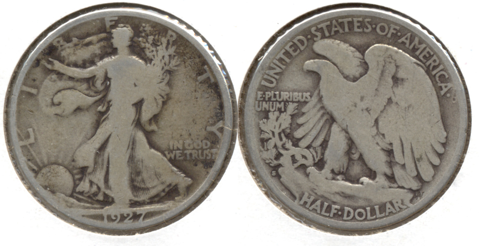 1927-S Walking Liberty Half Dollar Good-4 b