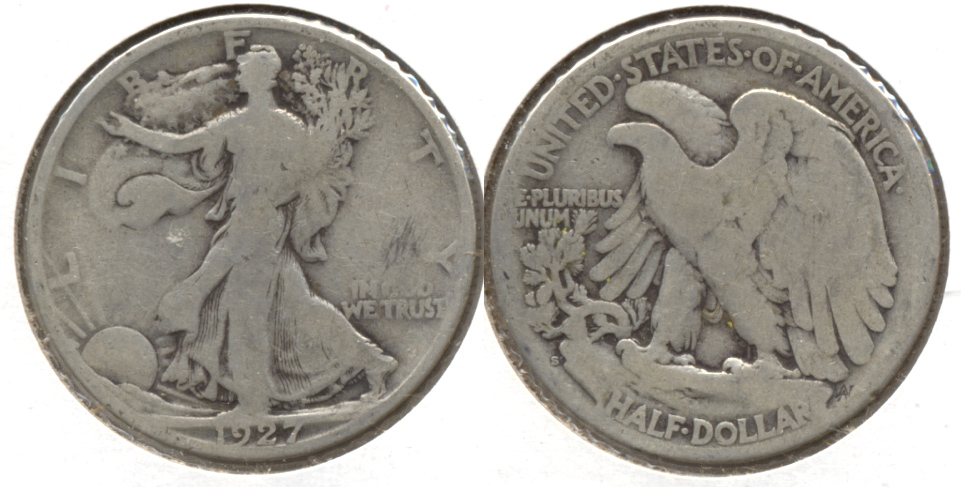 1927-S Walking Liberty Half Dollar Good-4 h