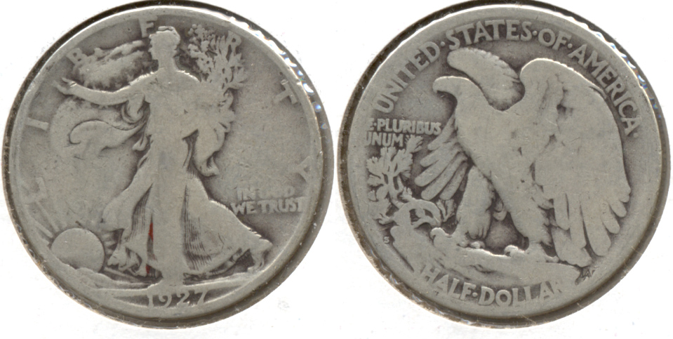 1927-S Walking Liberty Half Dollar Good-4 o