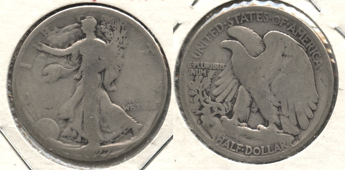 1927-S Walking Liberty Half Dollar Good-4 #t