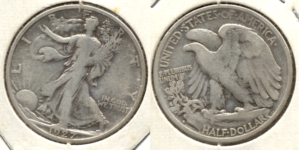 1927-S Walking Liberty Half Dollar VG-8 a