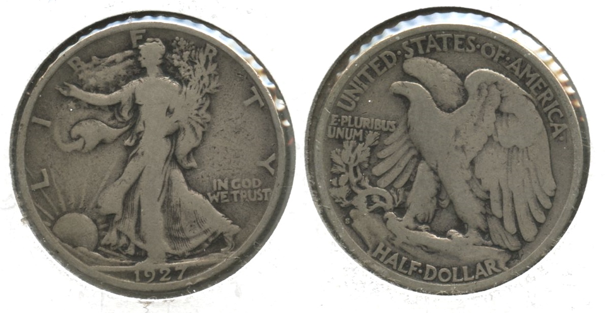 1927-S Walking Liberty Half Dollar VG-8 #ad