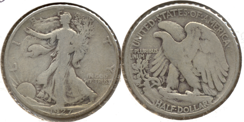 1927-S Walking Liberty Half Dollar VG-8 c