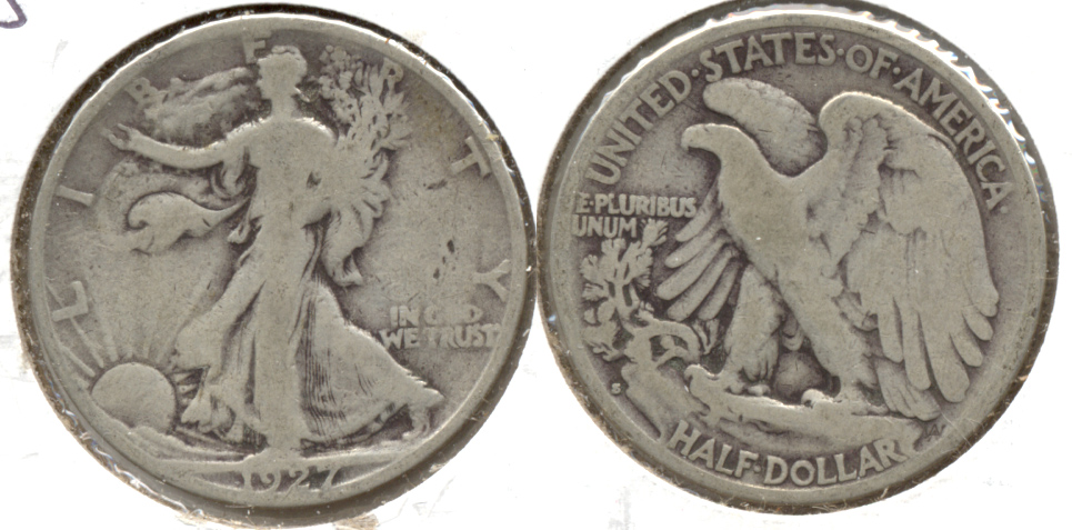 1927-S Walking Liberty Half Dollar VG-8 d