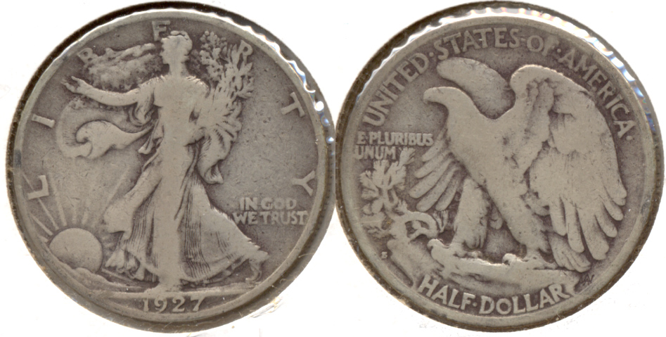 1927-S Walking Liberty Half Dollar VG-8 n