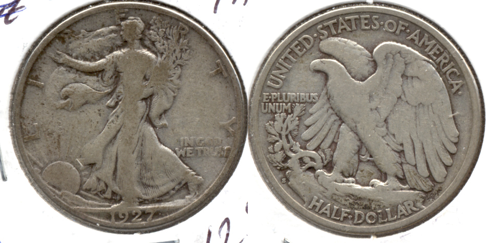 1927-S Walking Liberty Half Dollar VG-8 q