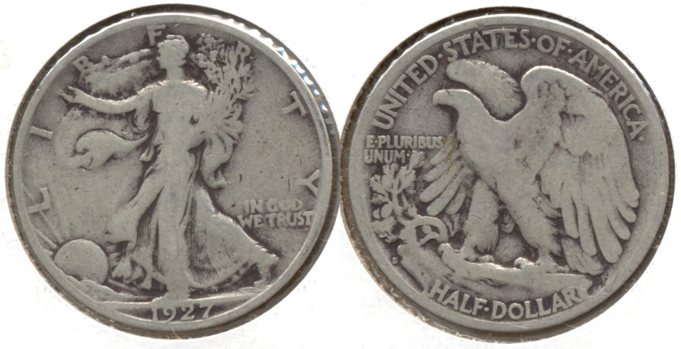 1927-S Walking Liberty Half Dollar VG-8 w