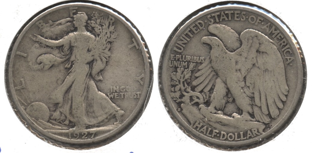 1927-S Walking Liberty Half Dollar VG-8 #z