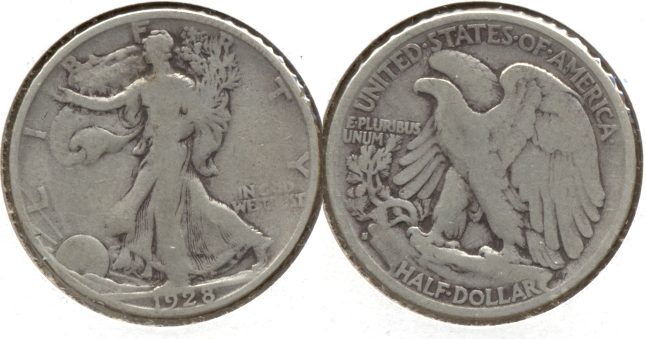 1928-S Walking Liberty Half Dollar VG-8 i