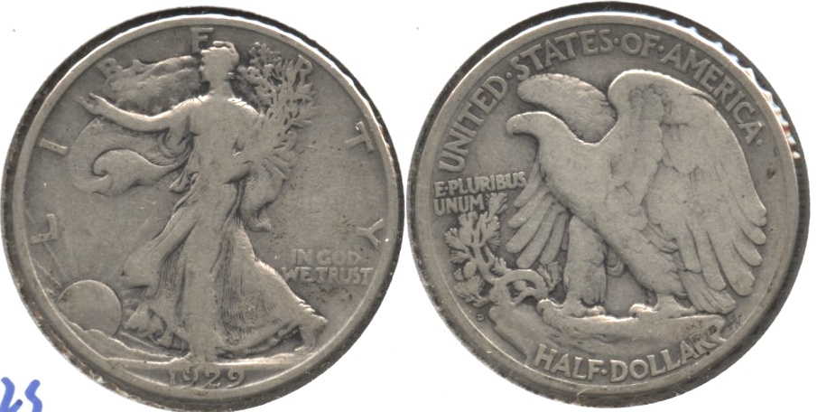 1929-D Walking Liberty Half Dollar VG-8 e