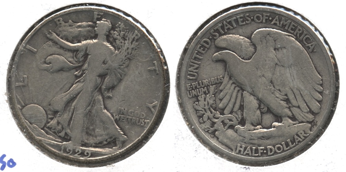 1929-D Walking Liberty Half Dollar VG-8 #g