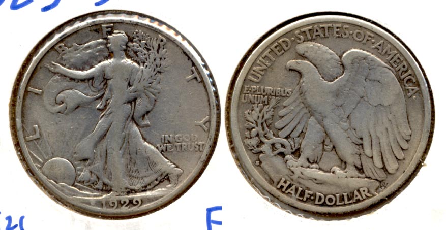 1929-S Walking Liberty Half Dollar Fine-12 a