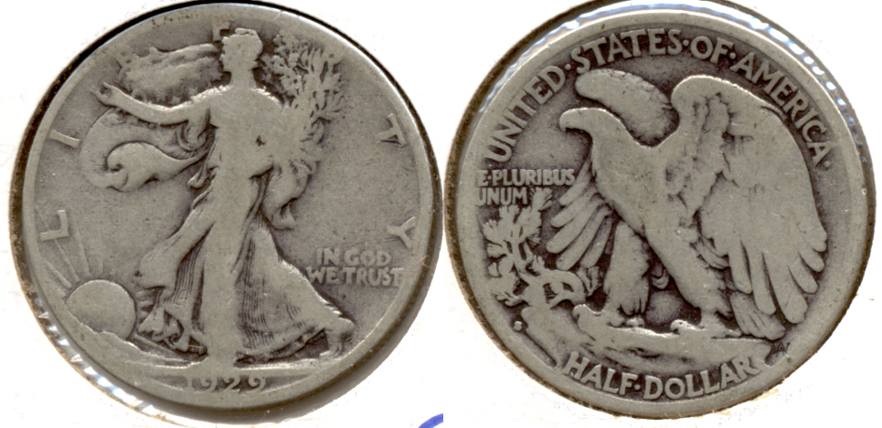 1929-S Walking Liberty Half Dollar Good-4 b