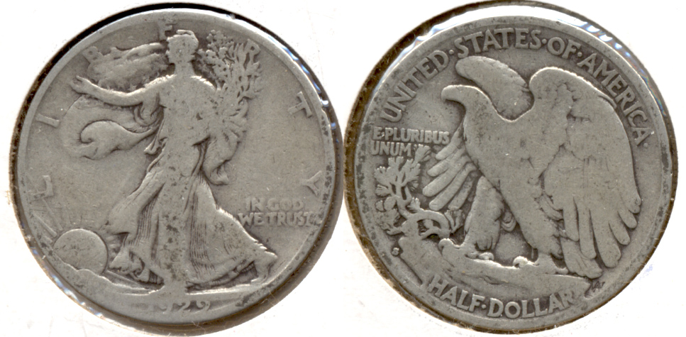 1929-S Walking Liberty Half Dollar Good-4 f