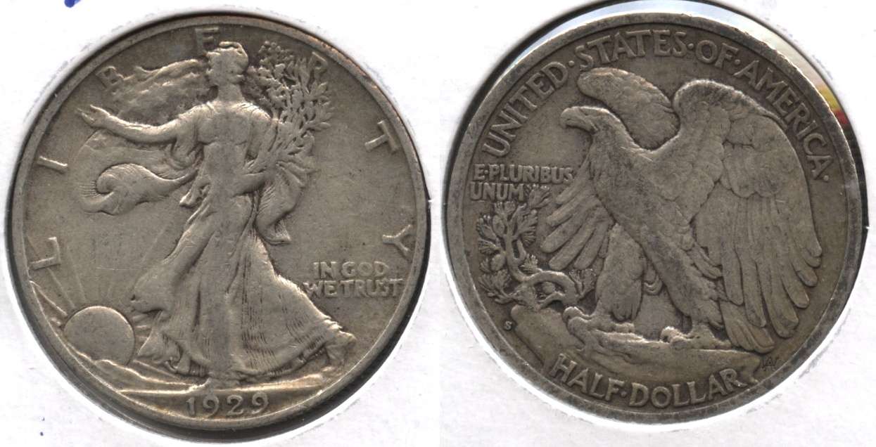 1929-S Walking Liberty Half Dollar VF-20