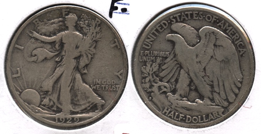 1929-S Walking Liberty Half Dollar VG-8 j