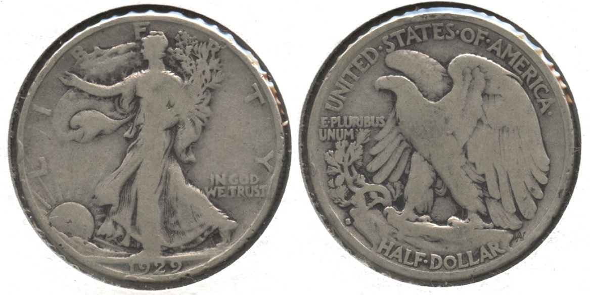 1929-S Walking Liberty Half Dollar VG-8 #q